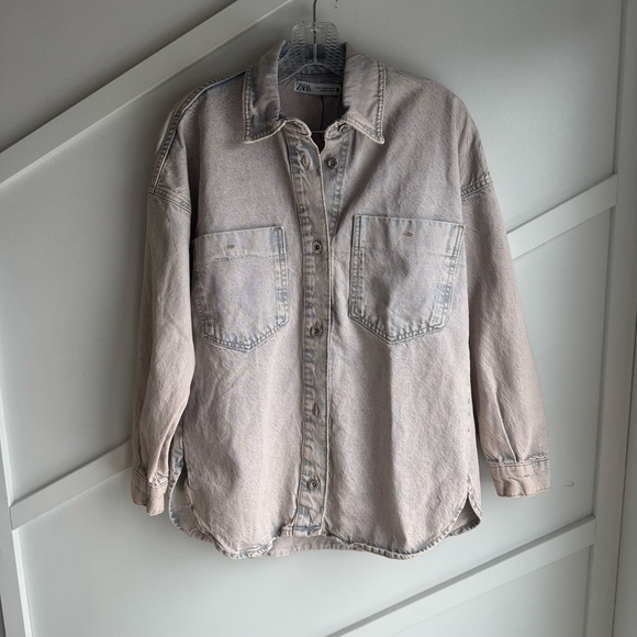 Zara Light Pink Jean Jacket - Picture 2 of 10